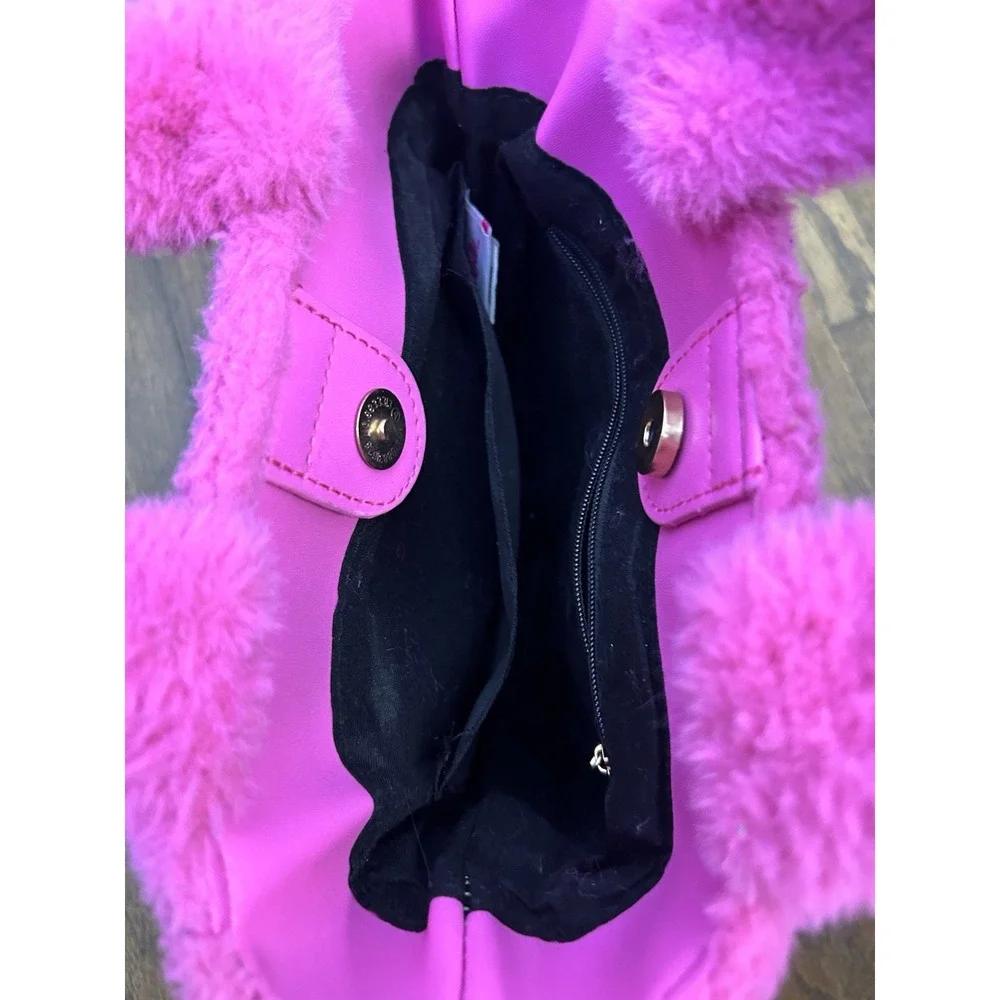 Skinnydip London x Barbie Pink Faux Fur Mini Tote Crossbody Bag Fluffy Purse